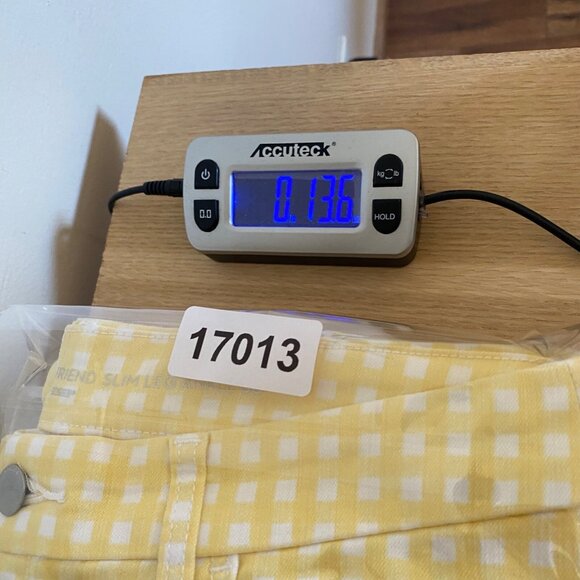 Chicos Jeans Womens 00 US 2 Yellow Check Perfect Stretch Girlfriend Slim Ankle - Picture 12 of 12